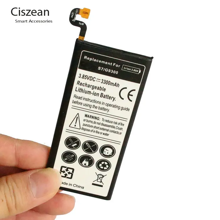 Ciszean 1x3300 мАч EB BG930ABE В постоянного тока Сменный аккумулятор для Samsung Galaxy S7 SM G930 G930V