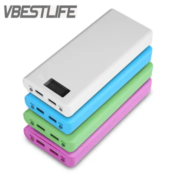 

VBESTLIFE No Battery 8x18650 DIY 5V Battery Power Bank Shell Case Box LCD Display Dual USB 2 Ports Powerbank Protector Case