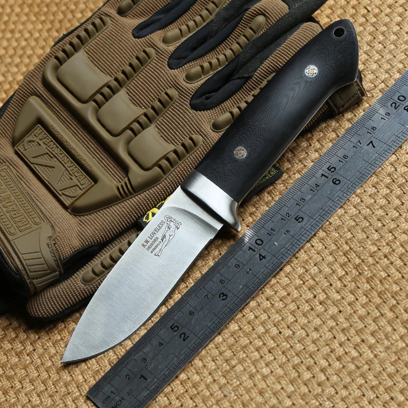 

DICORIA Loveless A2 blade G10 handle fixed blade large straight knife Sheath camping hunt Drills Saws outdoors EDC knives tools