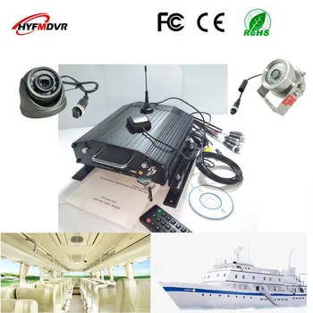 

MDVR remote tracking monitor video recorder 4 channel mdvr 4G full CNC hard disk mobile DVR boat / taxi