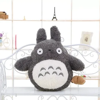 Free Shipping 35cm Soft Plush Toy Doll Cute Totoro Hayao Miyazaki Large Pillow Cushions Cartoon Doll Birthday Gift kobayashi san chi no maid dragon plush toy anime kannakamui plush doll cosplay 52cm soft pillow high quality free shipping