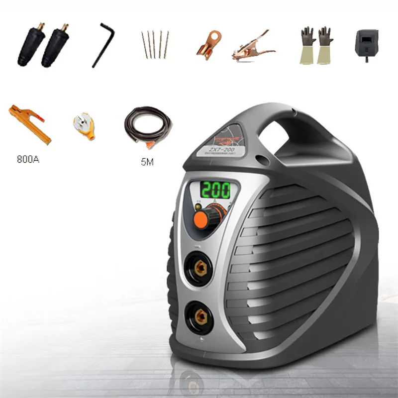 AC 220V ARC Full-copper Mini Welding Machine 200A IGBT MMA Inverter Home Industrial Electric Welder ZX7 ABS Material