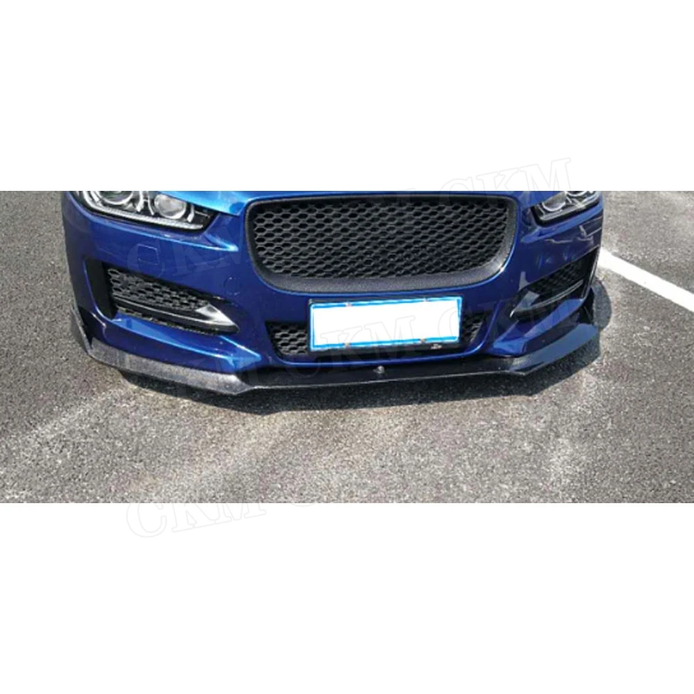 Передний спойлер для губ из углеродного волокна Jaguar XE Sedan 4 Door 2015 2016 2017 2018 C Style