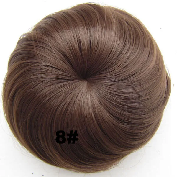 Similler синтетические волосы вьющиеся шиньон эластичная резинка для волос для наращивания булочки шнурок 34 цвета доступны 613# 1B 2# 99J - Цвет: 8