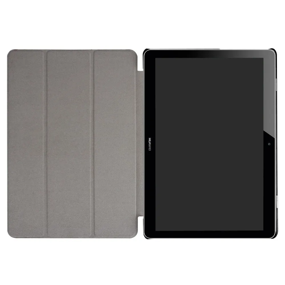 Dulcii Чехлы для huawei MediaPad T3 10 9 6 &quotShell чехол из ПУ кожи Tri fold Стенд флип t3