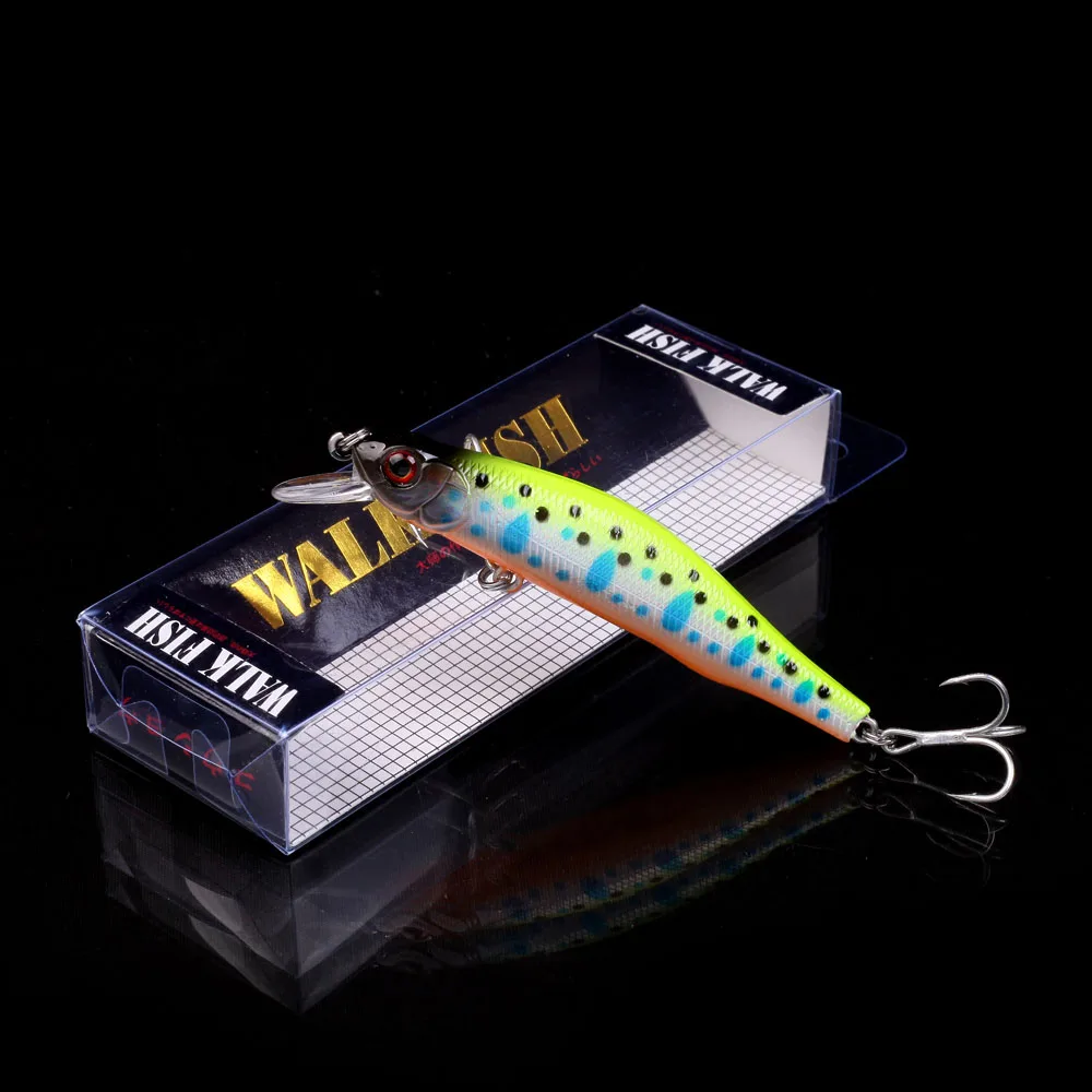 WALK FISH 1 шт. рыболовные приманки Minnow Crank 85 мм 9,1 г магнитная система Высокое качество жесткие приманки воблеры приманка, рыболовные снасти - Цвет: H 7