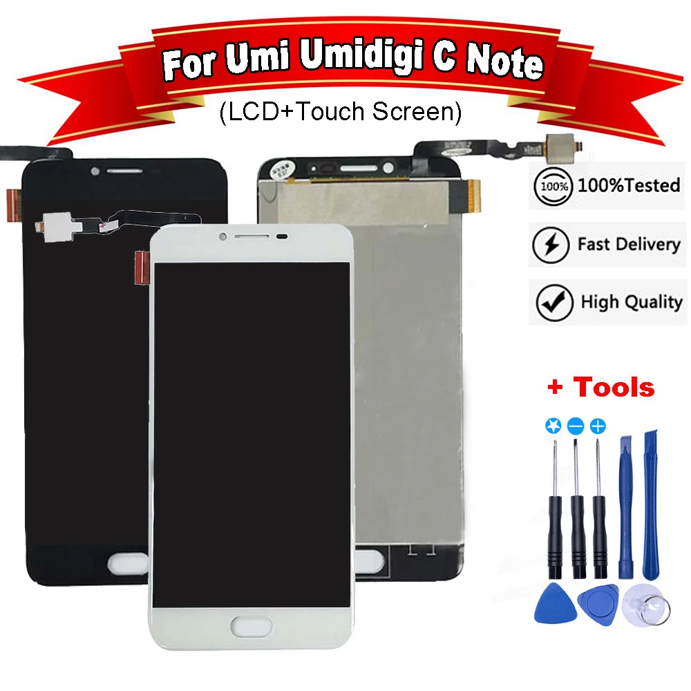 Для Umi Umidigi C Note ЖК дисплей + фотография для umi c note LCD Android 7 0 MTK6737T инструмент|Экраны