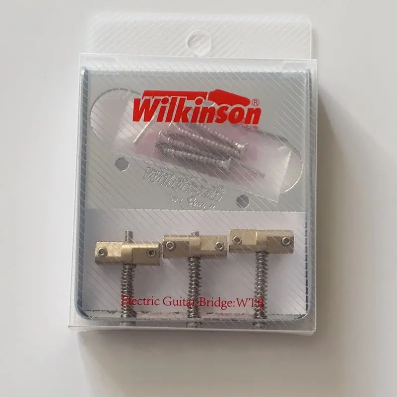Wilkinson WTB хром silve Винтажный стиль фиксированный телегитарный мост с латунными седлами Для TL гитарный мост