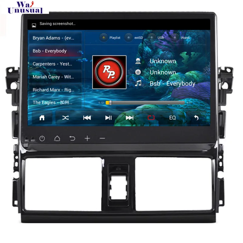 GPS навигатор wanобычно для Toyota Vios 10 2 6 0 2014 2015 с четырехъядерным процессором 16 гб Android