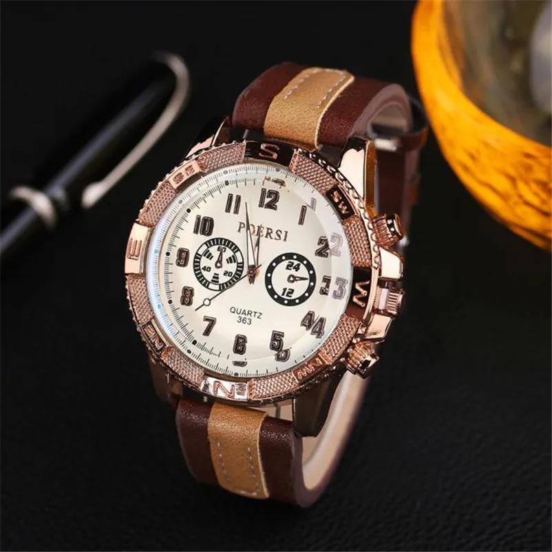 Mens watches top brand luxury Analog Quartz watch bands strap Sport Wrist Dress Watch Casual Wristwatch relojes hombre M16 (2)