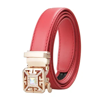 

High Quality Women Female Genuine Leather Belt Brand Designer Womens Belt for Jeans Pants Automatic Buckle Belt Width 2.4cm