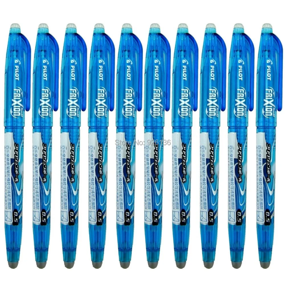 10 Pcs Light/Sky Blue Pen Set Pilot Frixion Erasable Gel Pen 0.5mm