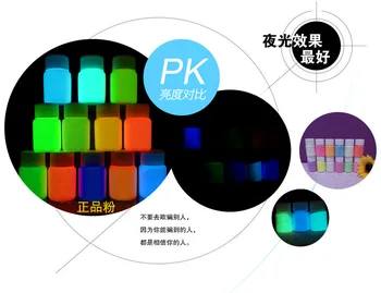 

100g/lot glow in the dark powder pigment. Luminous Pigment Phosphor Powder ,photoluminescent Pigment , Glow at Night Coating