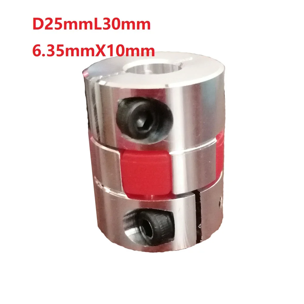 

1pcs 6.35X10 D25L30 Aluminium Shaft Plum blossom Coupling Motor Connector Flexible shaft Coupling