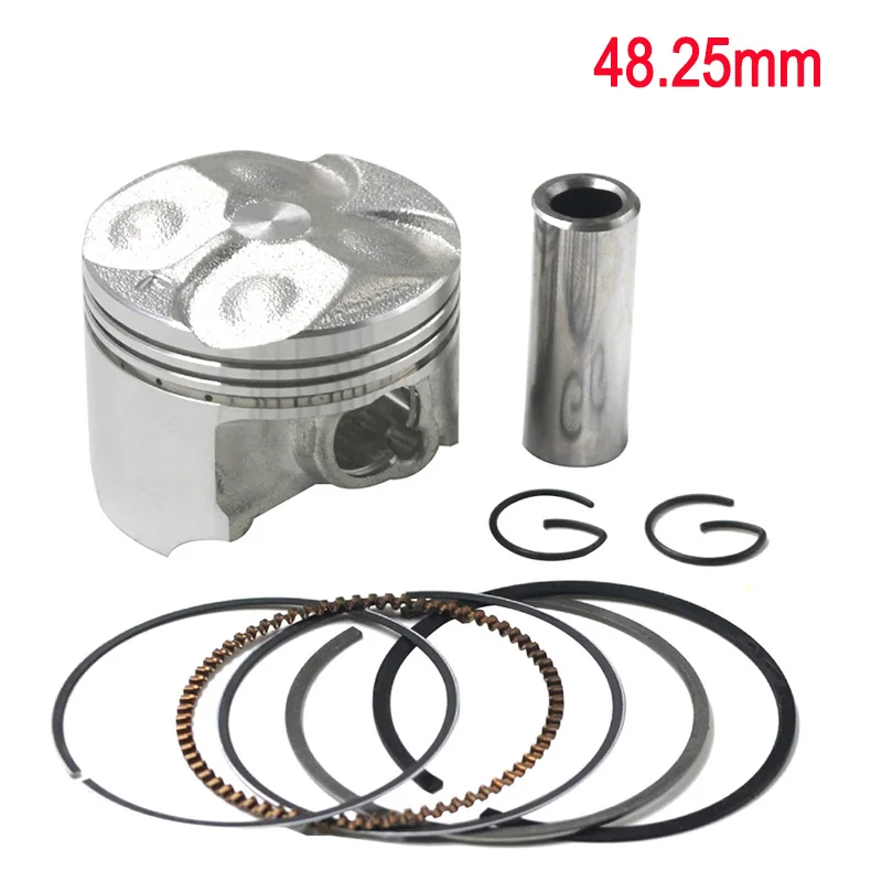 1 Set 48.25mm Детали двигателя мотоцикла STD+ 25+ 50 размер цилиндра 48 48,25 48,5 мм поршень и кольца и зажимы для Yamaha FZR250RR 3LN ZEAL250 - Цвет: 1 Set 48.25mm