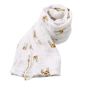 

Spring Autumn Winter Baby Cartoon Cute Reveiving Blanket Newborn Baby Soft Cotton Autumn Warm Swaddle Towel 105x105cm Muslin