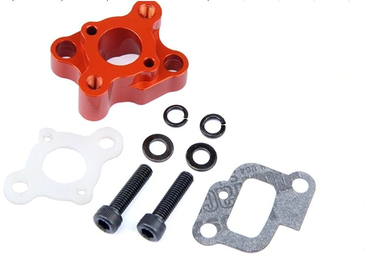 CNC engine air intake Carburetor base for 26cc 29cc 30.5cc 2-stroke gasoline fits LOSI KM ROVAN RC vehicle | Игрушки и хобби