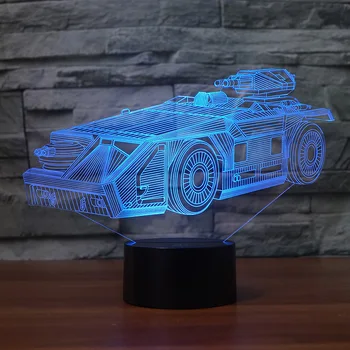 

3D Led Optical Illusion Night Light 7 Colors Night Lamp Touch Button Creative Design Decorative Lighting Effect