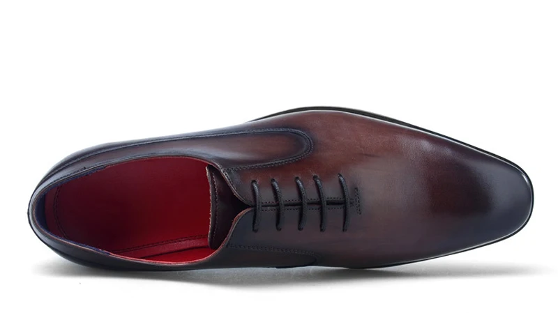 Мужская официальная обувь; оксфорды из натуральной кожи; итальянская обувь ручной работы; Цвет Черный; деловая обувь; Свадебная обувь; обувь для вечеринок из телячьей кожи на шнуровке