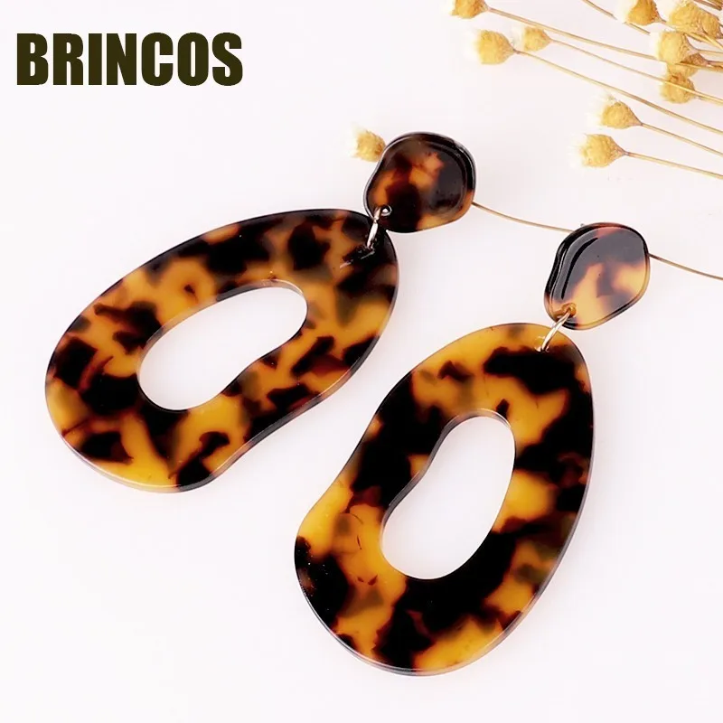8 AliExpress акриловые серьги для женщин Бохо листья Флуоресцентный цвет корейские индийские ювелирные изделия большие винтажные массивные золотые - Окраска металла: 8
