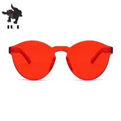 Фу E 2018 Модные прозрачные «кошачий глаз» Для женщин Брендовая Дизайнерская обувь солнцезащитные очки Для мужчин красный розовый конфеты