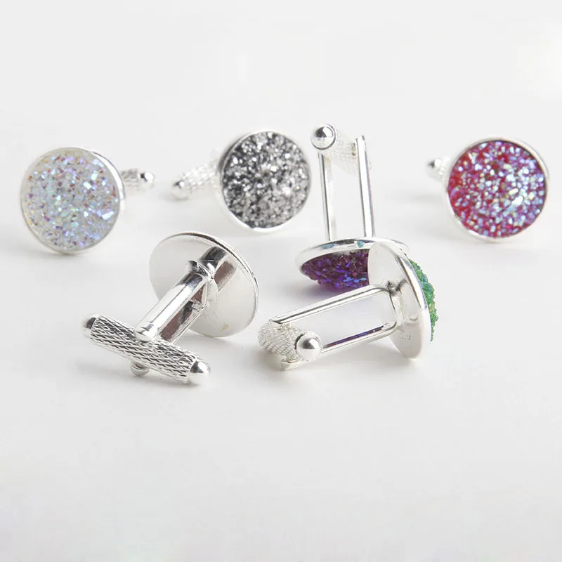 2018-Simple-Luxury-AB-Color-Drusy-Stone-Cufflinks-for-Men-Women-Round-Rhinestone-Cuff-links-Gift (4)