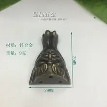 39*29 мм галерея стопы под старину ноги цинковый сплав углу Мебель украшение для ног кабинета ноги деревянные ноги