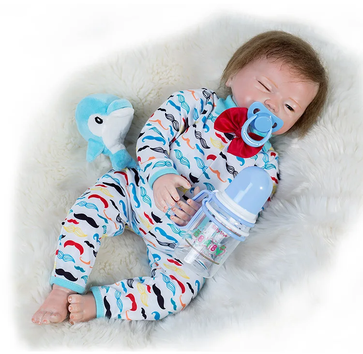 

Boy Doll reborn 20"48cm silicone reborn baby dolls toys for children gift bebes reborn de silicone real bonecas