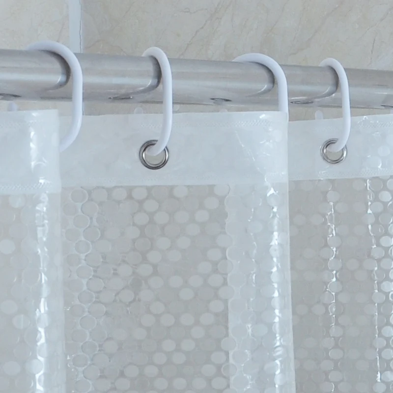 Bathroom Dot EVA Shower Curtain Bathroom Curtain Waterproof Thick Curtain Hook Accessories Mildew-proof for Bathroom Shower