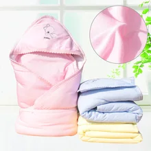 Baby Shower подарок хлопковые пеленки ребенок мультфильм животных пеленать одеяло осень зима теплый с капюшоном одеяло идеально