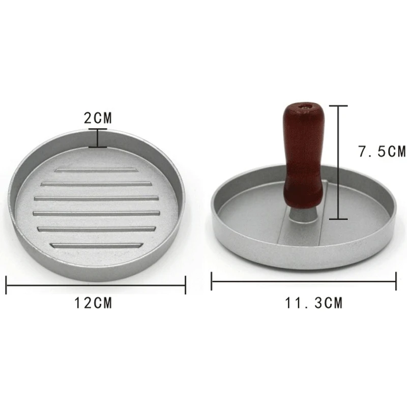 Fypo Aluminum Hamburger Presses Hamburger Maker Meat Beef Grill Burger Round Presser Patty Maker Mold DIY Kitchen Gadgets