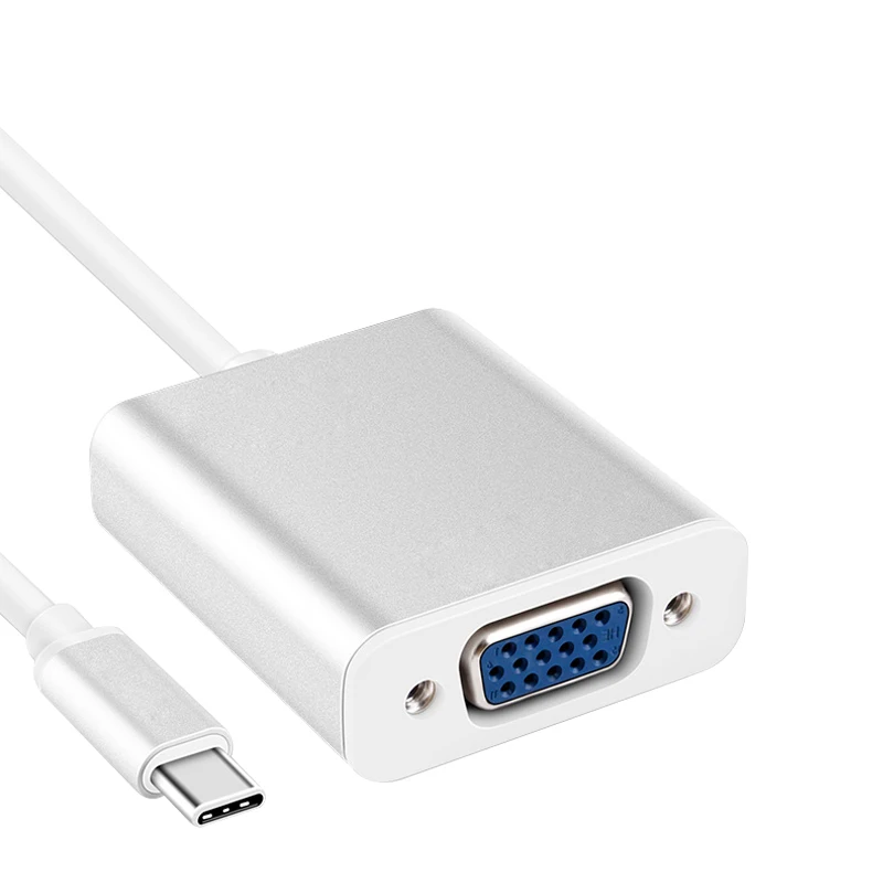 USB C концентратор к HDMI адаптер Тип C USB 3,1 хаб USB-C к USB3.0/HDMI/VGA/PD Зарядное устройство адаптер для нового Macbook pro Тип-c USB hub - Цвет: type c to vga silve