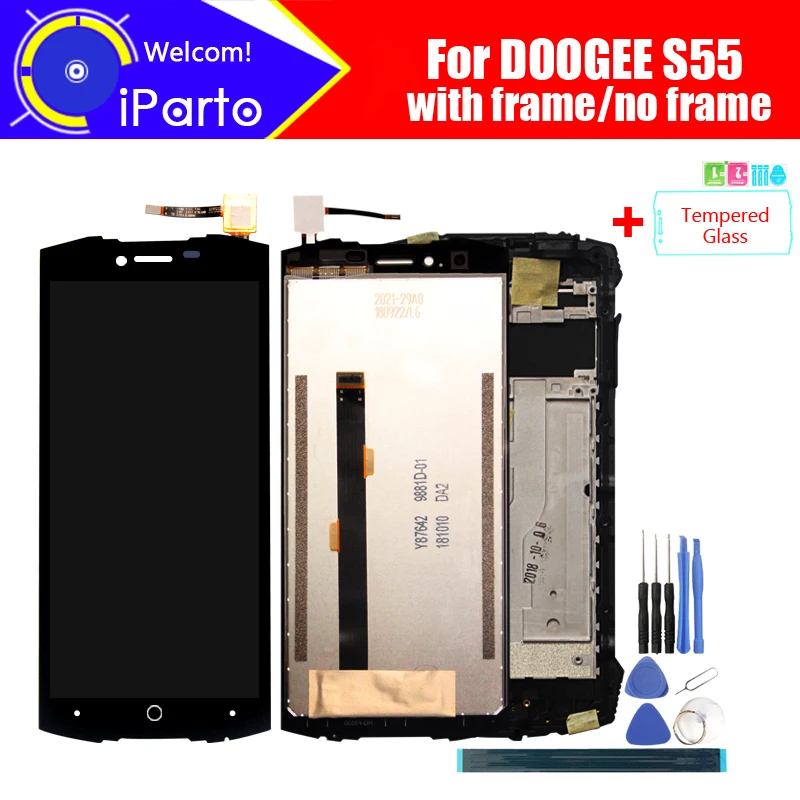 5 дюймовый ЖК дисплей Doogee S55 + кодирующий преобразователь сенсорного экрана в