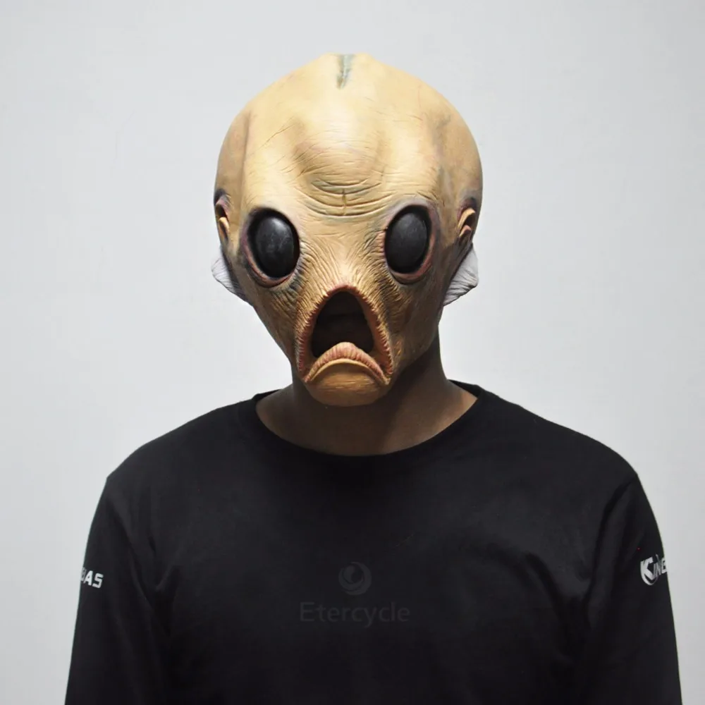 Страшные латексные маски инопланетян Хэллоуин и косплей реквизит Вечеринка нарядное платье Экстра земная маска