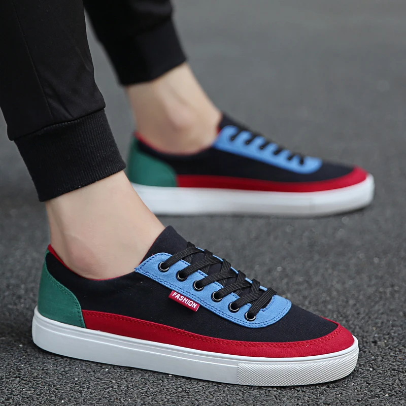 

2019 New Men's Canvas Shoes Korean Version of The Trend of Small White Shoes Casual Shoes Easy To Wear Lazy Shoes Breathe 5