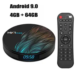 Android 9,0 ТВ коробка HK1 MAX 4 GB 64 GB RK3328 Поддержка 4 K 1080 P USB3.0 Google Play Netflix Youtube Smart ТВ Box Media Player