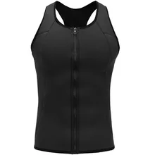 Мужской модный пояс для похудения формирователь тела фитнес пот Корректирующее белье талии для бодибилдинга, тренажерных залов молния жилет