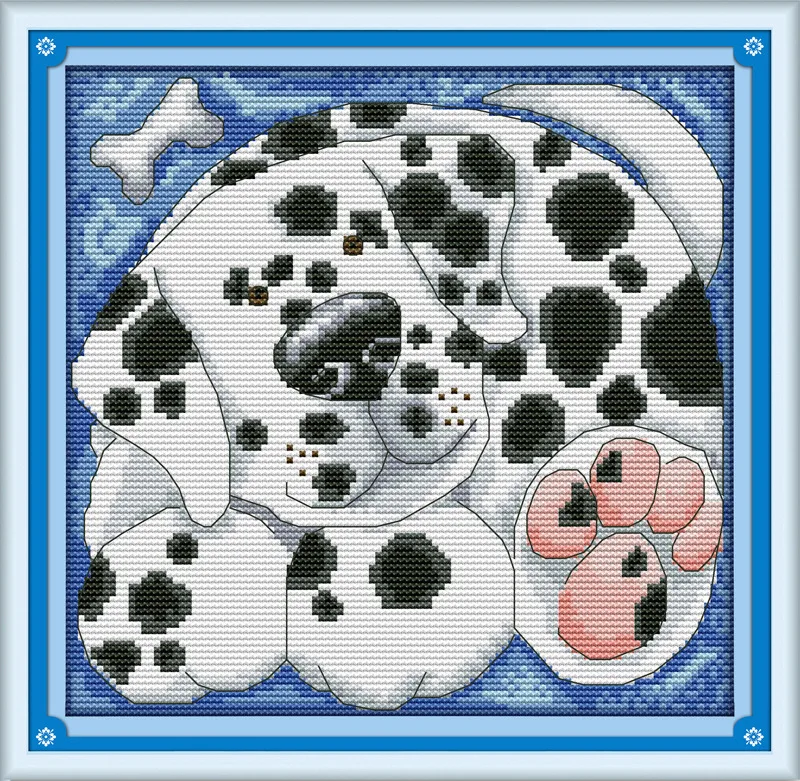 Далматинские напечатанные на холсте DMC подсчитанные китайские наборы для