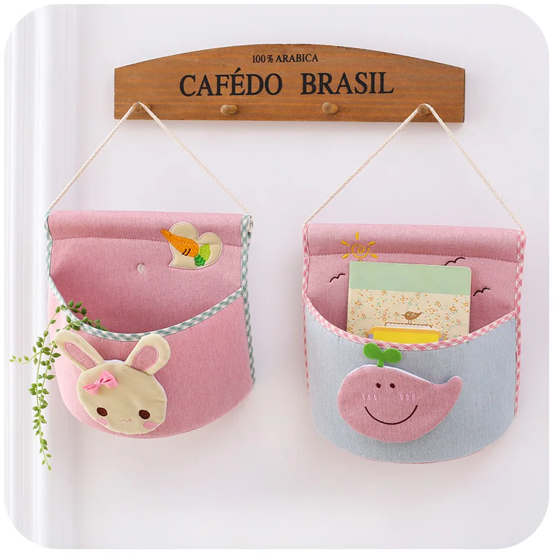 Wall Cartoon Hanging Storage Bags Organizer Linen Closet Children Room