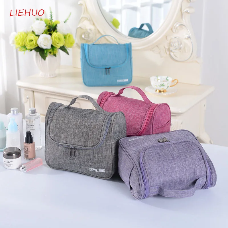 

New cation Cosmetic Bag Necessaire Travel make up bag hanging hook Organizer Toiletry Kit High-capacity Wash Beauty case 35