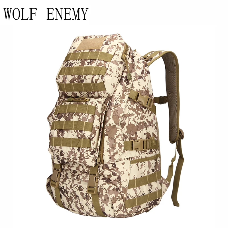Унисекс 55L камуфляж Back Pack сумки тактический армия Molle Backback/рюкзак для Пеший Туризм Кемпинг Приключения дорожная сумка
