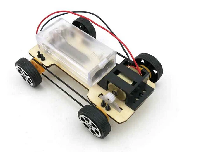 Physical science experiments diy Wood Buggies car model