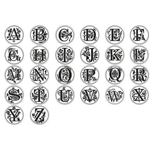 Запечатывание воска Классическая восковая печать с инициалами штамп Алфавит ретро дерево(буква L