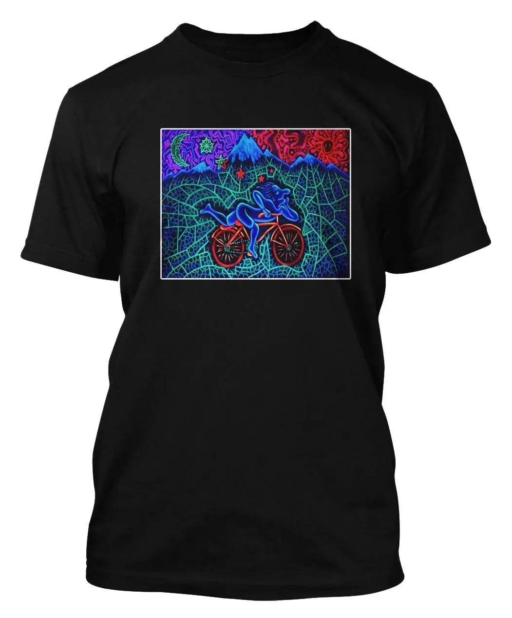 BICYCLE DAY BIKE TRIP LSD ACID T SHIRT DR ALBERT HOFMANN T-SHIRT PARTY DTG2 Harajuku Fashion Classic Unique free shipping | Мужская