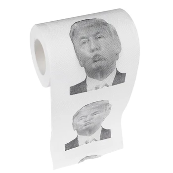 

1 Roll 40g Creative President Donald Trump Toilet Paper Humour Bathroom Prank Joke Fun Paper Tissue Roll Gag Joke Gift 2020 Hot