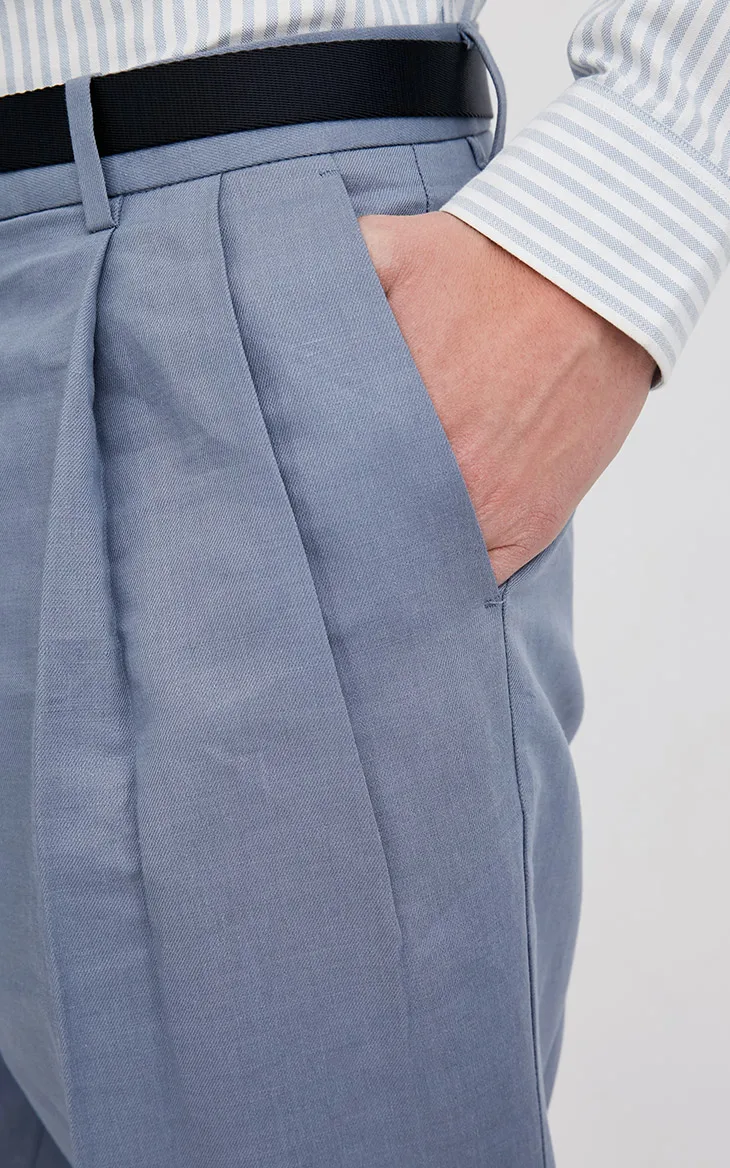 Джек Джонс Весна Лето Новые мужские брюки хлопок и лен 3D Складки повседневные брюки | 218114573