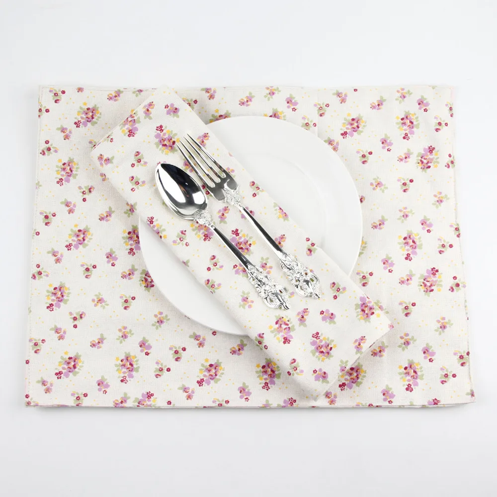 30x40 см цветочный салфетки Мода хлопок белье столовых теплоизоляция коврик обеденный стол коврик ткань салфетки