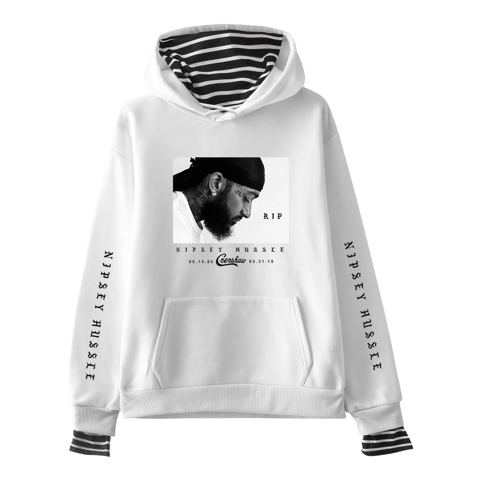 Nipsey Hussle R.I.P Women Fake Two Piece Hoodie Hoody 2019 Street Popular Winter Sweatshirt Women's Harajuku Hooded Hoodies 2XL Nipsey Hussle R.I.P Women Fake Two Piece Hoodie Hoody 2019 Street Popular Winter Sweatshirt Women's Harajuku Hooded Hoodies 2XL