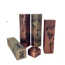 Медные Ароматические горелки, античные пустотелые курильницы, Гуаньинь, бамбук, домашний декор, для гостиной, чайный домик, запах, держатели для палочек