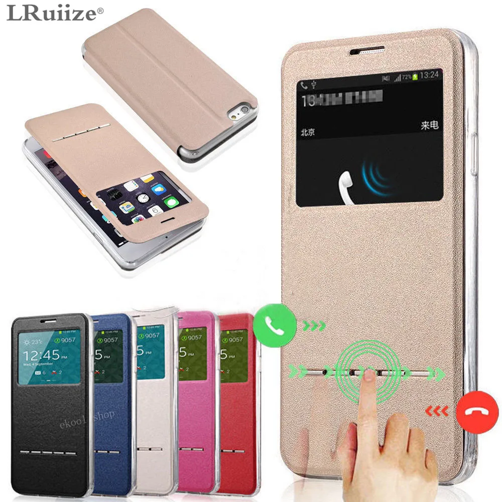 

Details about Smart Front Window View Flip PU Leather Case Cover+ TPU For Apple iphone 5 5S/6 6 Plus/6S 6S Plus